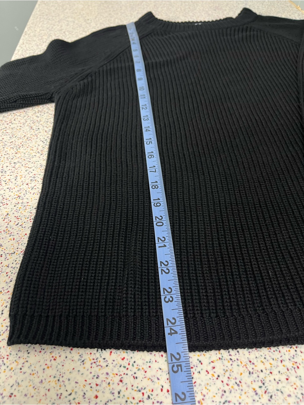 Pura Cashmere 100% Cotton Fisherman Crewneck Sweater Women’s Size L Black Nwt — image 7 of 7